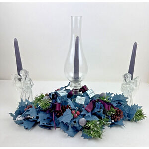 Crystal Angel Centerpiece Vintage Fall autumn Christmas with candles